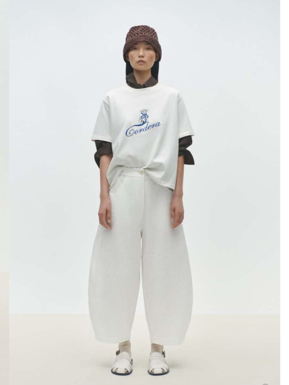 Cordera Tubular Curved Pants - White